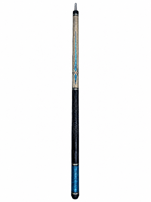 Sapphire Noir – Handcrafted Custom Pool Cue | Cues Master