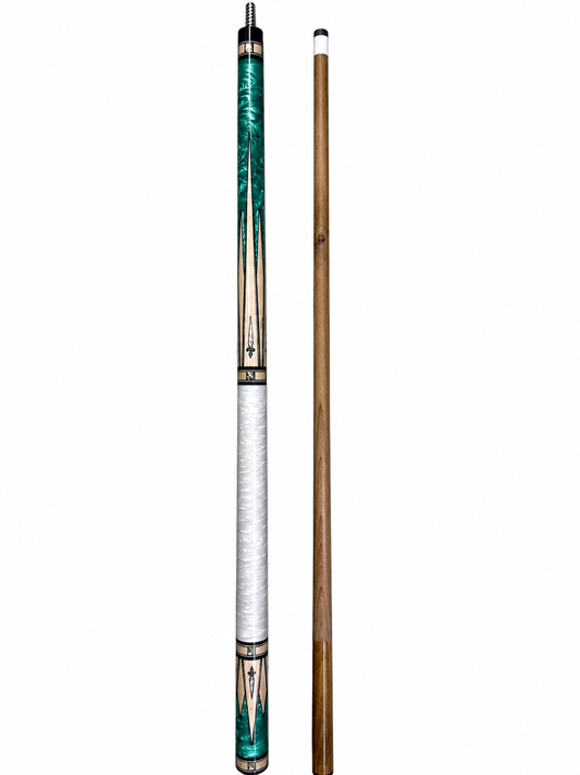 Emerald Frost – Handcrafted Custom Pool Cue | Cues Master