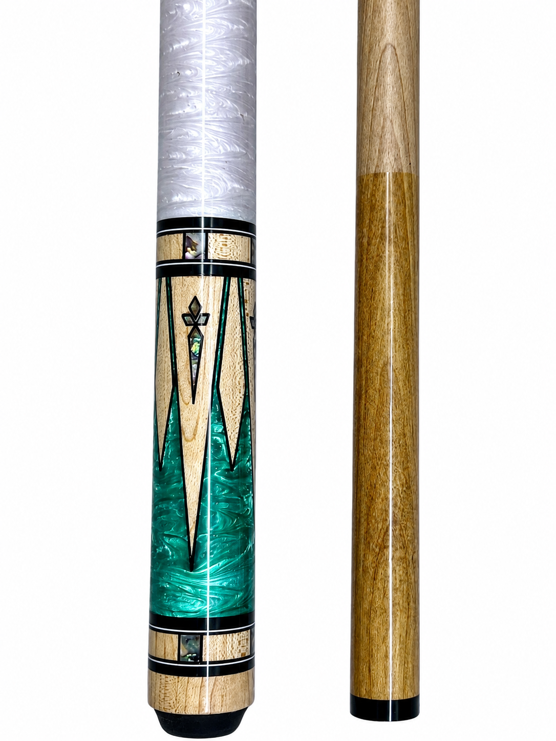 Emerald Frost – Handcrafted Custom Pool Cue | Cues Master