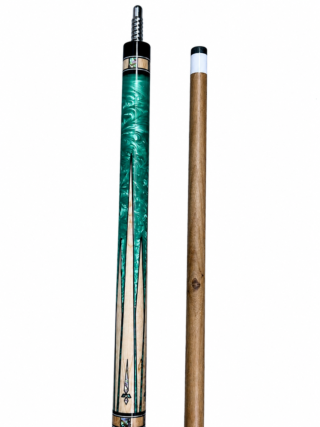 Emerald Frost – Handcrafted Custom Pool Cue | Cues Master