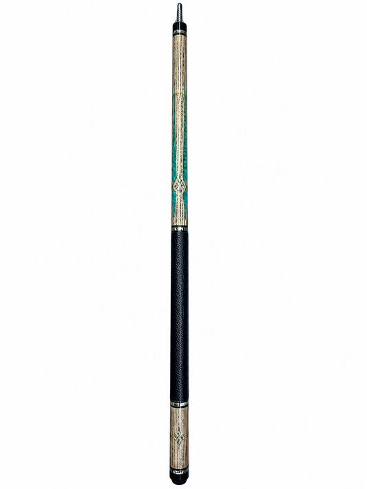 Emerald Sovereign – Handcrafted Custom Pool Cue | Cues Master