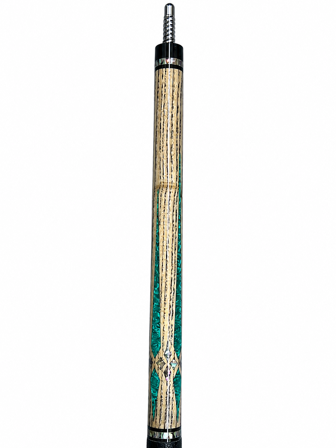 Emerald Sovereign – Handcrafted Custom Pool Cue | Cues Master