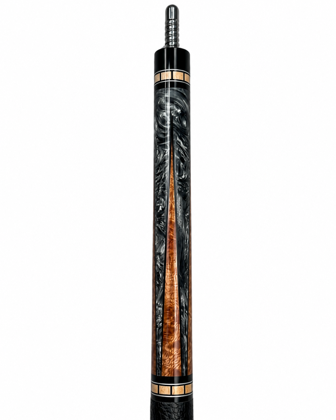 Midnight Ember – Handcrafted Custom Pool Cue Butt | Cues Master