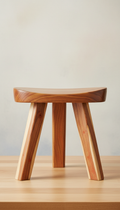 Artisan Maple Wood Accent Stool