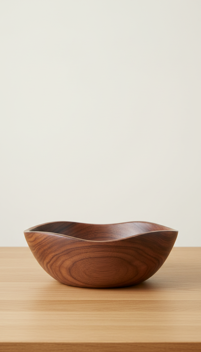 Handcrafted Walnut Serving Bowl